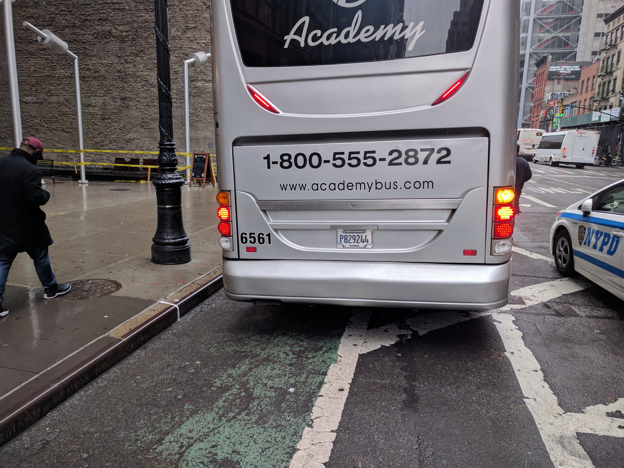 Bus in Bike Lane