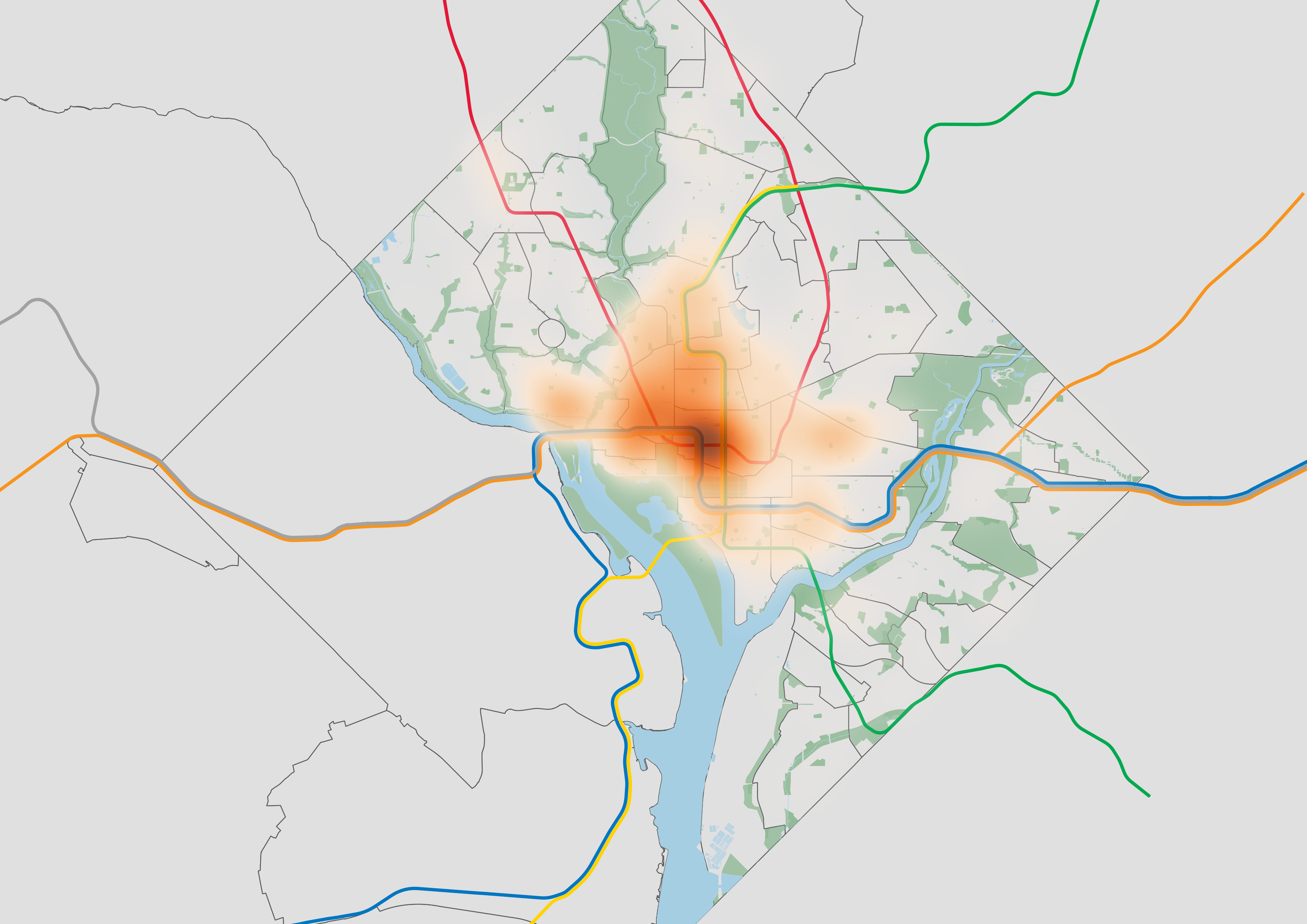 Using Parks and Transit in QGIS to Orient Local Readers